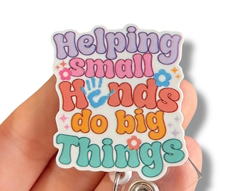 Pediatric Nurse badge reel - PICU - Peds badge reel - Retractable badge clip - Pediatric nurse - Gift for coworker