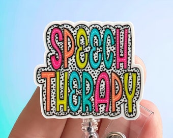 Speech therapy badge reel - Nurse badge reel - Office badge reel - Speech therapist gift