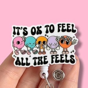 Mental health badge reel - Anxiety badge reel -  Nurse badge pull - Coworker gift