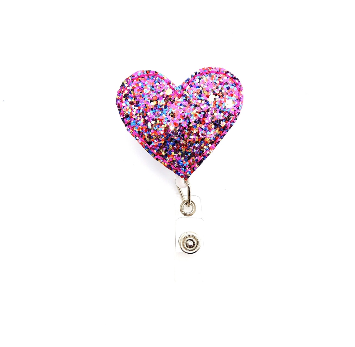 Heart badge reel Glitter badge reel Rn badge reel Etsy