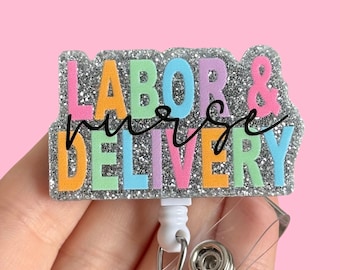 Labor and delivery badge reel - L&D badge reel - Badge reel for nurse - Neonatal nurse gift - Nicu nurse badge - NICU nurse badge holder