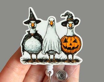 Halloween goose badge reel