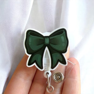 Black bow badge reel - Nurse badge reel - Nurse's Badge Reel - Badge clip - Badge pull