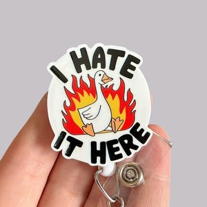 Silly goose badge reel -  Nurse badge pull - Coworker gift