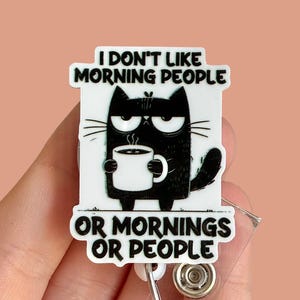 Funny cat badge reel - Funny sarcastic badge reel - Nurse badge reel - Badge clip - Gift for coworker