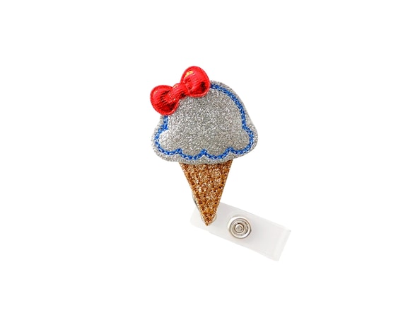Ice cream badge reel - Ice cream retractable badge reel - Summer badge reel  - Retractable Badge Clip - Nursing badge holder - ID holder