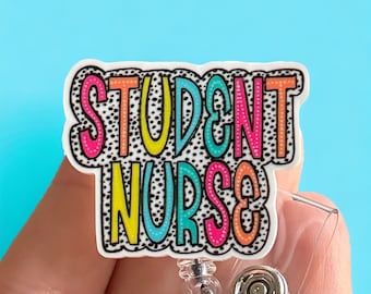 Student nurse badge reel - Nurse badge reel - Gift for nursing student - New nurse - Badge pull - Badge clip