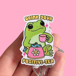 Funny badge reel - Frog badge reel -  Nurse badge pull - Coworker gift