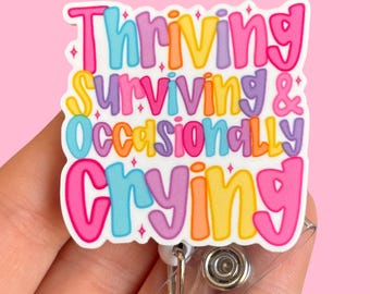 Sarcastic badge reel -  Nurse badge pull - Coworker gift - Office accessories