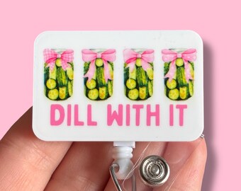 Pickle badge reel - Badge reel funny - Nurse badge reel - Badge buddy - Badge clip