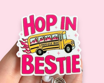 Struggle bus badge reel - Funny badge reel -Coworker gift badge reel - Rn badge reel - Retractable Badge - Badge holder
