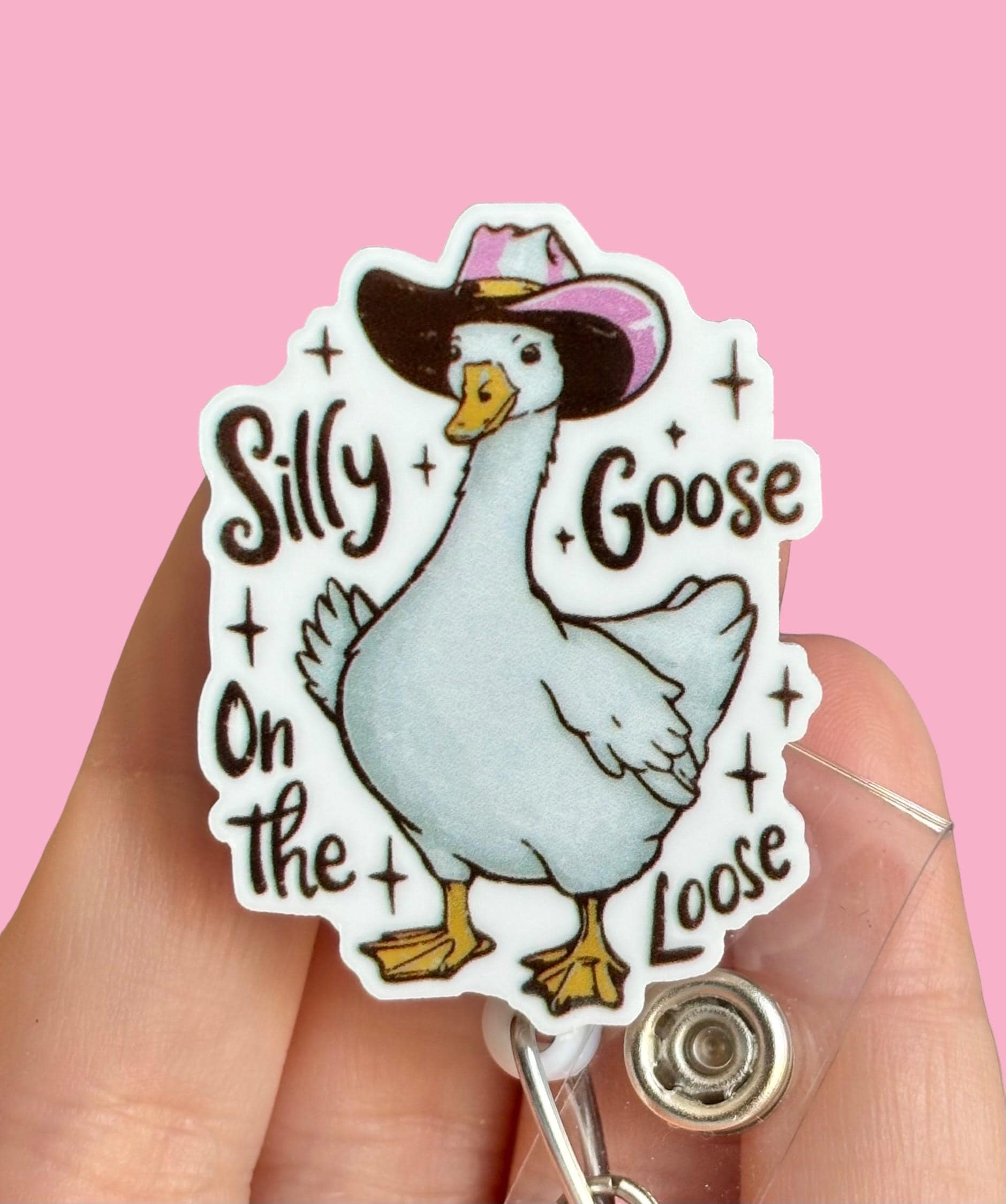 Silly Goose badge reel - Funny badge reel - Badge pull - Serious goose badge reel - Gift for coworker - Gift for nurse