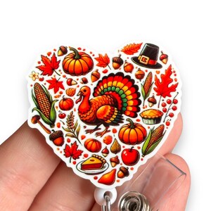 Turkey badge reel - Nurse Badge Reel - Badge clip - Badge pull - Gift for coworker
