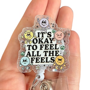 Mental health badge reel - Anxiety badge reel -  Nurse badge pull - Coworker gift