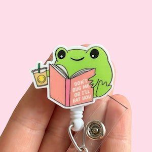Frog badge reel -  Nurse badge pull - Coworker gift