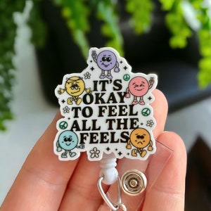 Mental health badge reel - Anxiety badge reel -  Nurse badge pull - Coworker gift