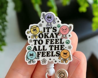 Mental health badge reel - Anxiety badge reel -  Nurse badge pull - Coworker gift