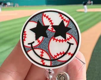 Baseball badge reel - Summer badge reel - Nurse's Badge Reel - Badge clip - Badge pull