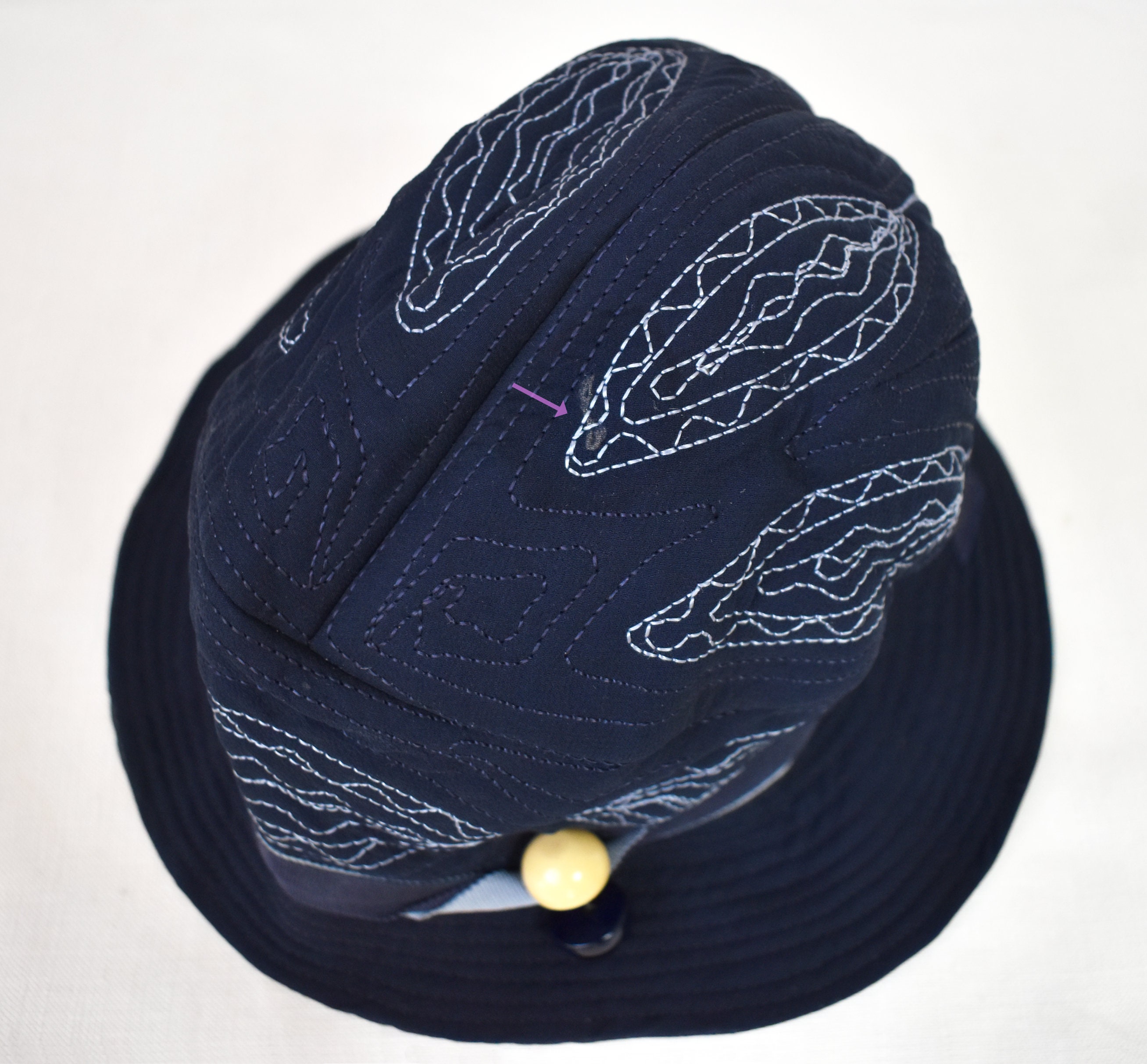 1920s Blue Cloche Hat Velvet Ribbon Art Deco Flapper Style Vintage Hat Women main image 2