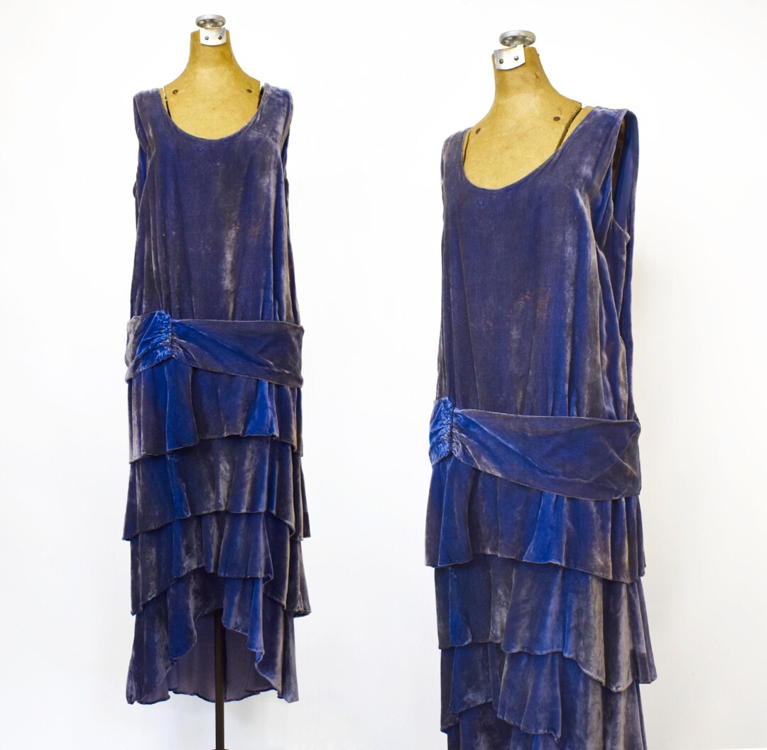 Velvet 20s Dress Gatsby Flapper 1920s Red Flapper Dress Flapper Dress Unique