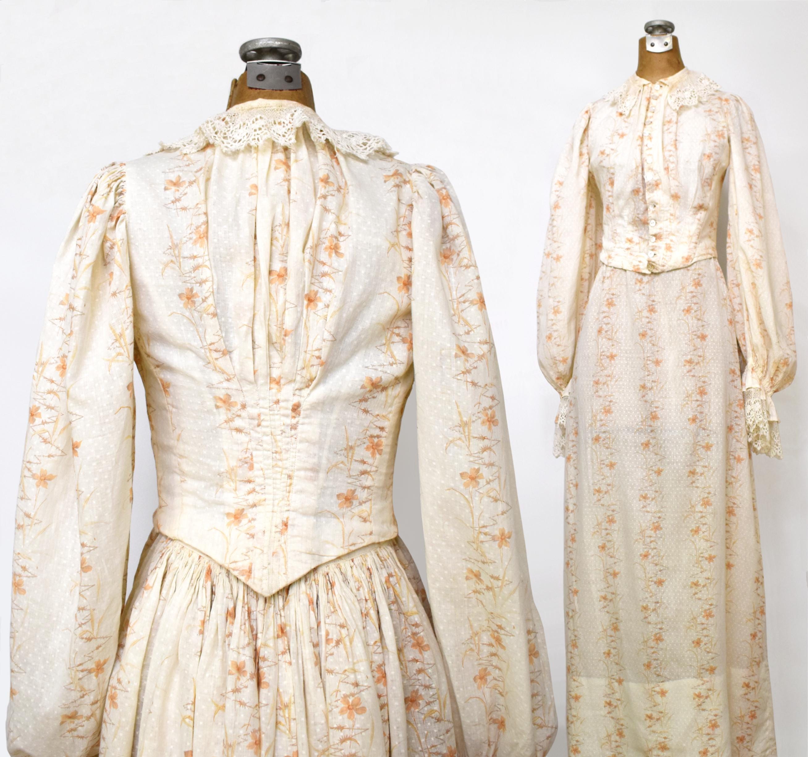 Antique calico dress - Etsy 日本