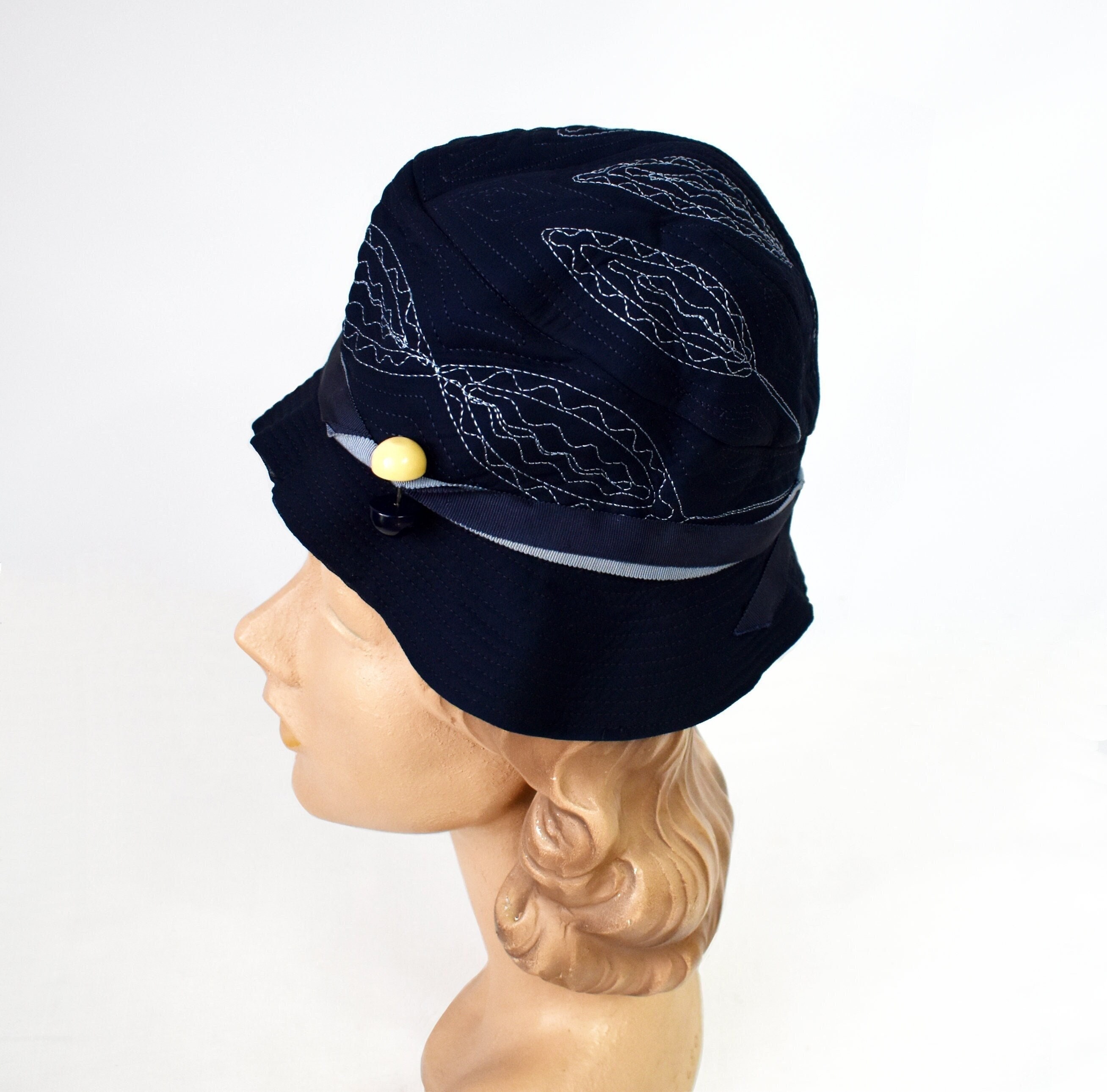 chinese dress ladies Navy West Hall Script Hat | du Exclusives