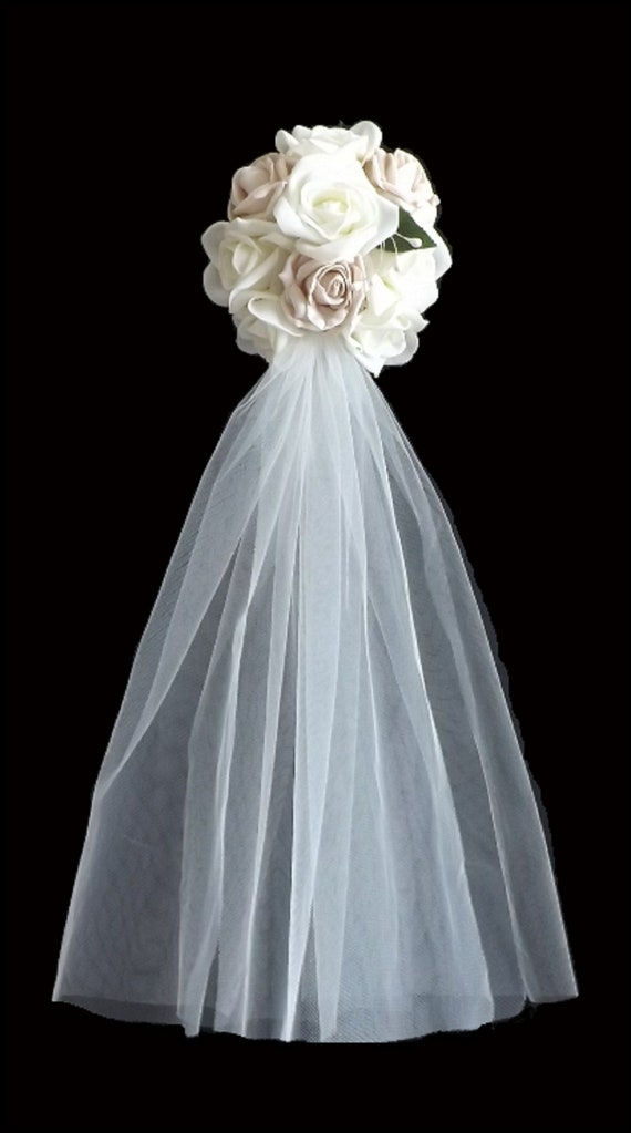 Vintage Inspired Luxury Rose And Tulle Style Wedding Church Etsy