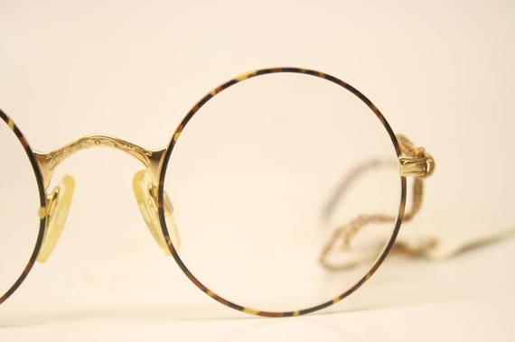 Kids Gold Tortoise Vintage Eyeglasses Unused  New… - image 2