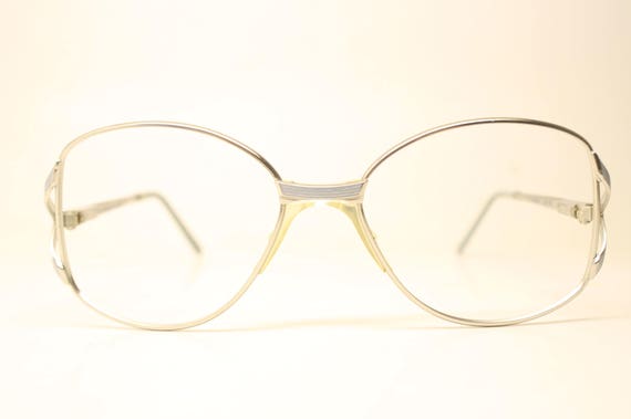 Safilo Elasta Blue Silver Vintage Glasses Frames … - image 2