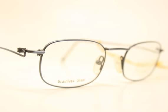 Benetton Rectangular Light Blue Vintage Eyewear U… - image 1