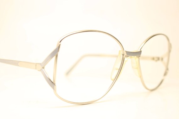 Safilo Elasta Blue Silver Vintage Glasses Frames … - image 3