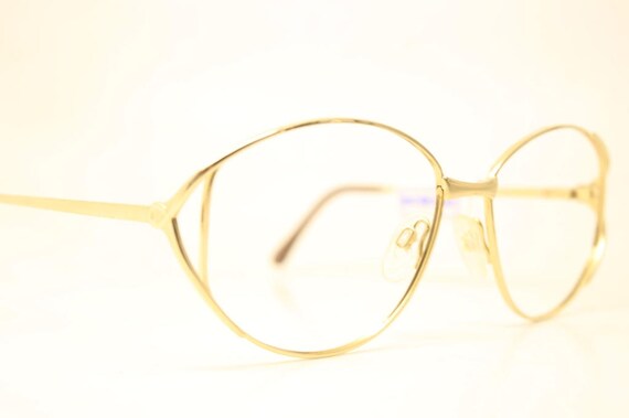 Gold Luxottica Italy Vintage Glasses Frames Unuse… - image 1