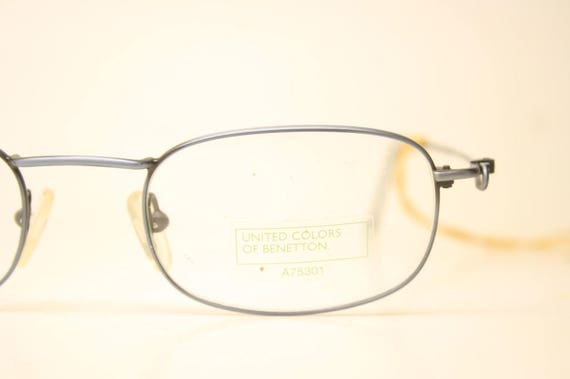 Benetton Rectangular Light Blue Vintage Eyewear U… - image 3