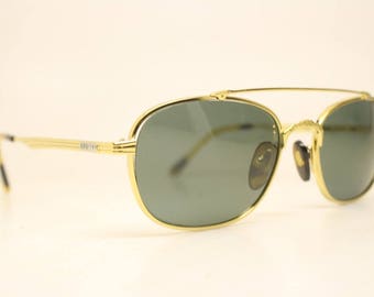 Charro Italy Gold Aviator Vintage Sunglasses Unused  New Old stock Vintage Sunglass Frames 1980s Vintage Glasses Unique