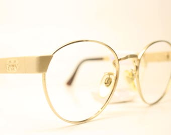 GOld P3 Luxottica Vintage Glasses Frames Unused  New Old stock Vintage Eyeglasses 1990s Vintage Eyeglasses Unique