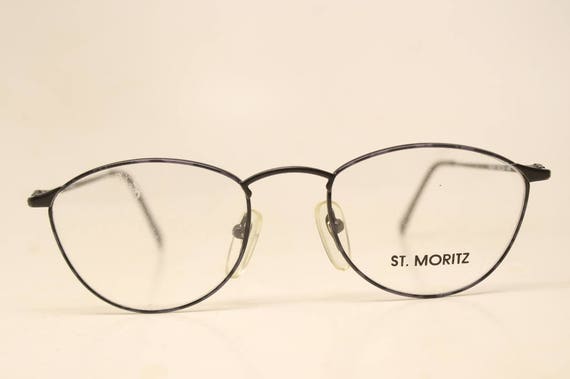 St. Moritz Blue Vintage Eyeglasses Unused  New Ol… - image 2