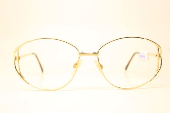 Gold Luxottica Italy Vintage Glasses Frames Unuse… - image 2