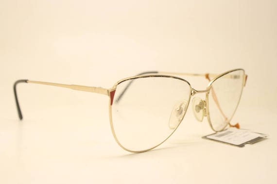 Brille Gold Vintage Glasses Frames Unused  New Ol… - image 1