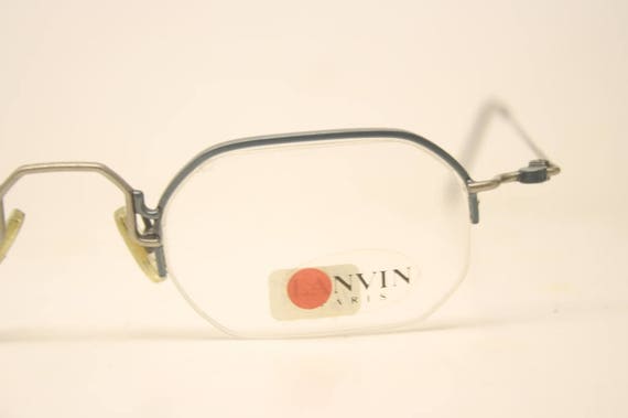 Vintage Lanvin EyeGlasses Unused Blue Gray New Ol… - image 1