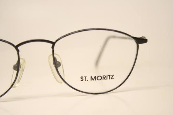 St. Moritz Blue Vintage Eyeglasses Unused  New Ol… - image 1