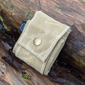 Rugged Tan Waxed Canvas Foraging Pouch, Hip Bag Perfect for when you need an Extra Pocket