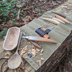 Kestrel Field Tan Waxed Canvas Tool Roll Up Pouch, Case for your Gear, Supplies or Tools by PNWBUSHCRAFT image 2