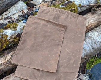 2 Food Sacks Lightweight Waxed Canvas  Bags with Toggle for Food, Bushcraft, Camping and the Great Outdoors by PNWBUSHCRAFT