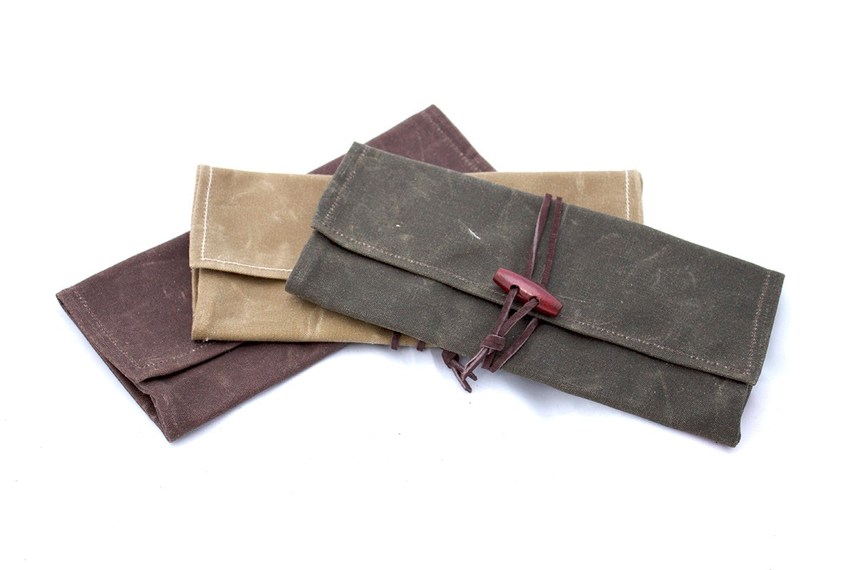 Extra Long Waxed Canvas Roll up Pouch for Your Pocket Etsy