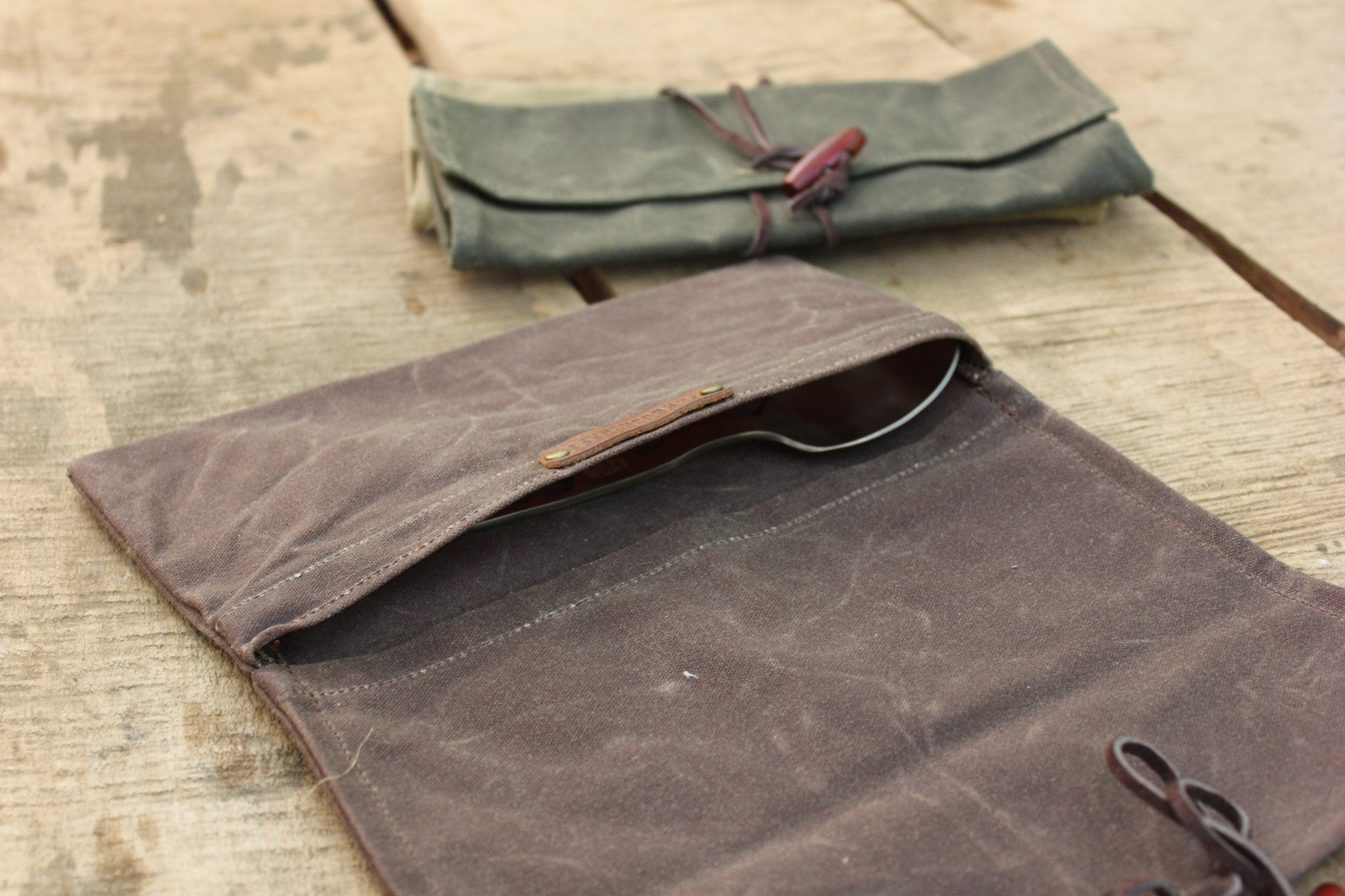 Extra Long Waxed Canvas Roll up Pouch for Your Pocket Etsy