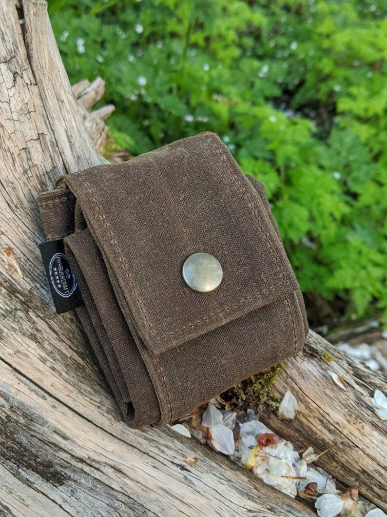 Rugged Brown Waxed Canvas Foraging Pouch Bag Perfect for Etsy