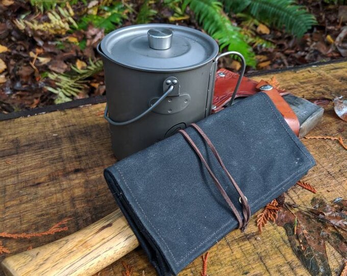 Waxed Canvas Roll up Pouch for Your Pocket Etsy