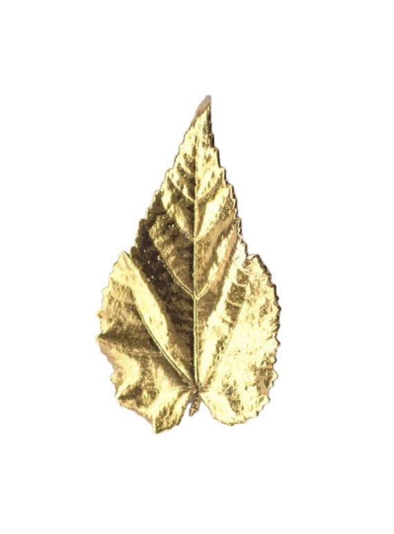 Gold leaf shop brooch