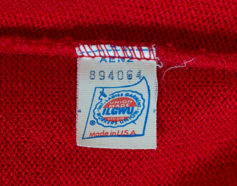 1980s coralred sweater dress