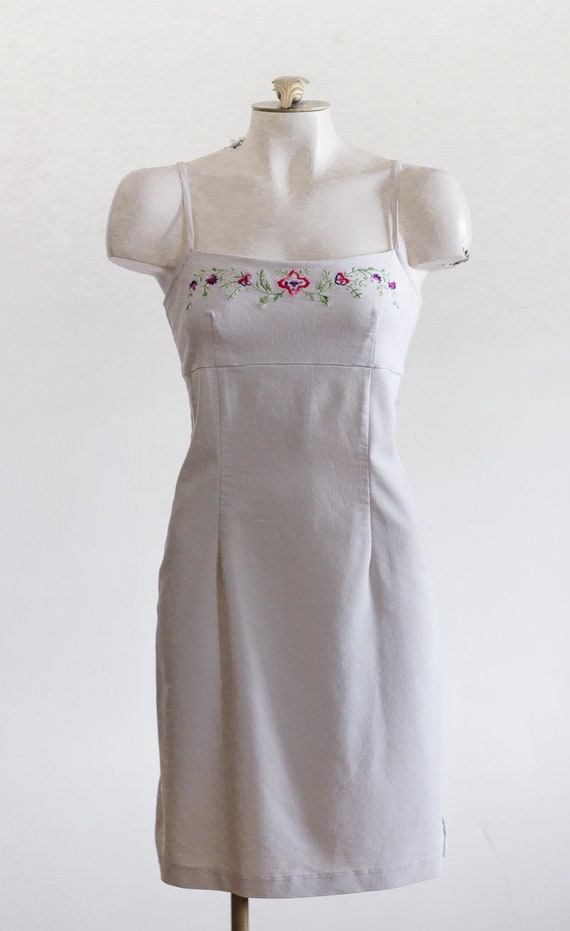 1990s spaghetti strap sheath dress - image 6